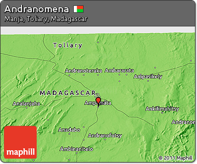 Political 3D Map of Andranomena