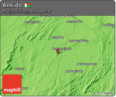 Political 3D Map of Ankido