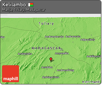 Political 3D Map of Kelilambo