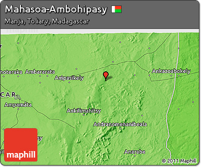 Political 3D Map of Mahasoa-Ambohipasy