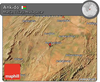 Satellite 3D Map of Ankido