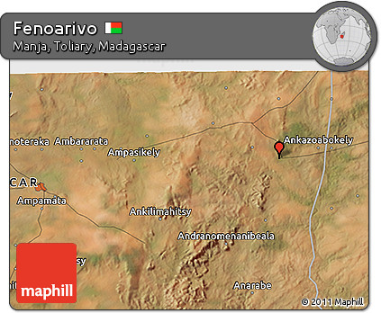 Satellite 3D Map of Fenoarivo