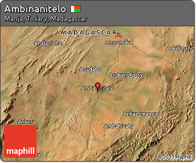 Satellite 3D Map of Ambinanitelo