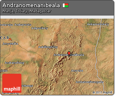 Satellite 3D Map of Andranomenanibeala