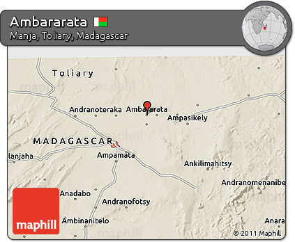 Shaded Relief 3D Map of Ambararata
