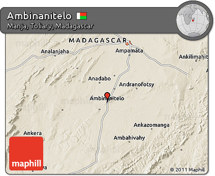 Shaded Relief 3D Map of Ambinanitelo