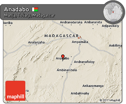 Shaded Relief 3D Map of Anadabo