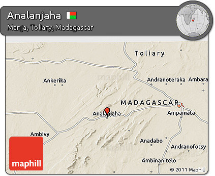 Shaded Relief 3D Map of Analanjaha