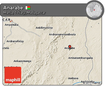 Shaded Relief 3D Map of Anarabe