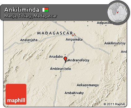 Shaded Relief 3D Map of Ankiliminda