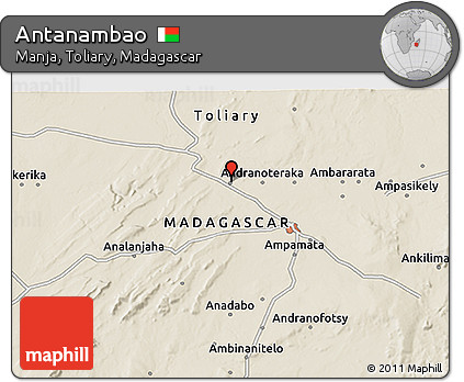 Shaded Relief 3D Map of Antanambao