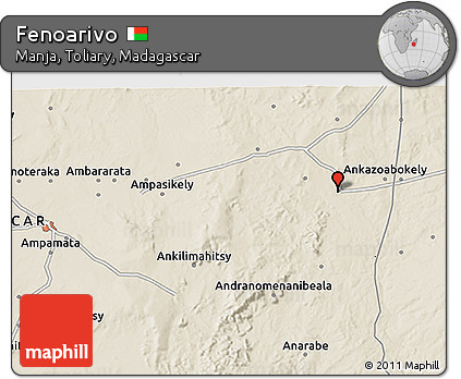 Shaded Relief 3D Map of Fenoarivo