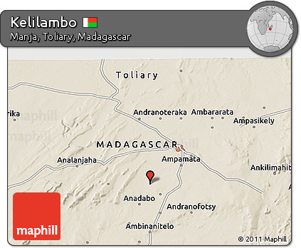 Shaded Relief 3D Map of Kelilambo