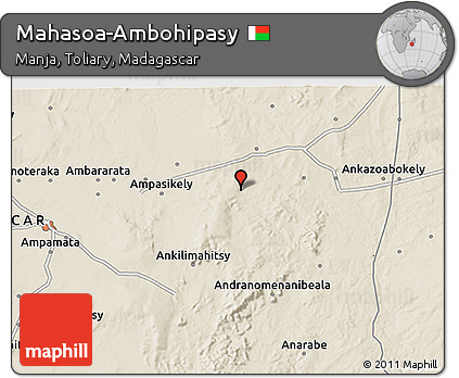Shaded Relief 3D Map of Mahasoa-Ambohipasy