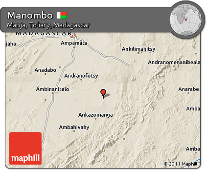 Shaded Relief 3D Map of Manombo