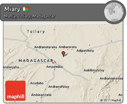 Shaded Relief 3D Map of Miary