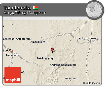 Shaded Relief 3D Map of Taimboraka