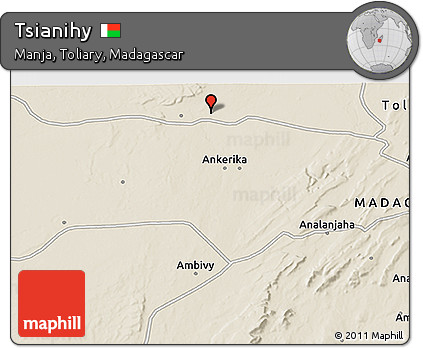 Shaded Relief 3D Map of Tsianihy