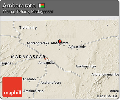 Shaded Relief 3D Map of Ambararata