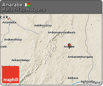 Shaded Relief 3D Map of Anarabe