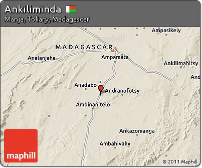 Shaded Relief 3D Map of Ankiliminda