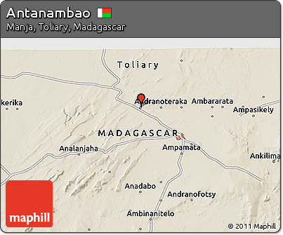 Shaded Relief 3D Map of Antanambao