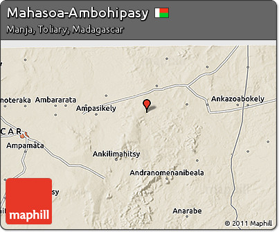 Shaded Relief 3D Map of Mahasoa-Ambohipasy