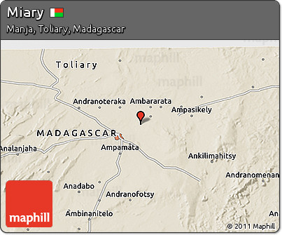 Shaded Relief 3D Map of Miary