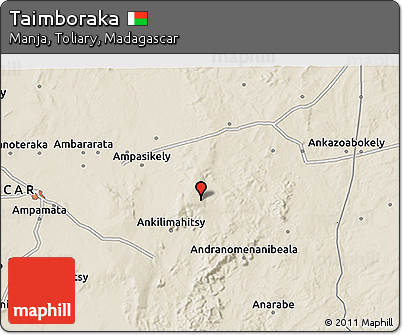 Shaded Relief 3D Map of Taimboraka