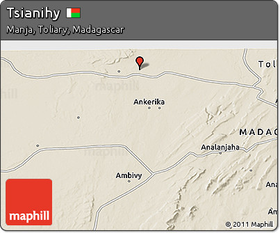 Shaded Relief 3D Map of Tsianihy