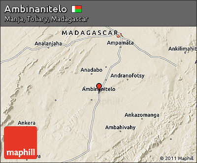 Shaded Relief 3D Map of Ambinanitelo