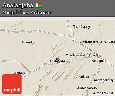 Shaded Relief 3D Map of Analanjaha