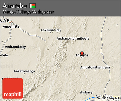 Shaded Relief 3D Map of Anarabe