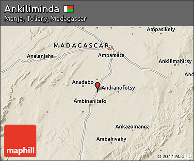 Shaded Relief 3D Map of Ankiliminda