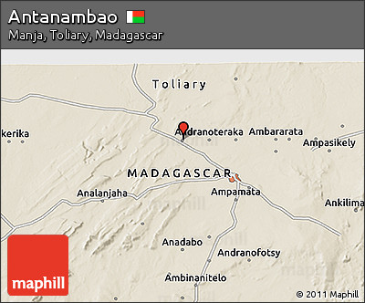 Shaded Relief 3D Map of Antanambao