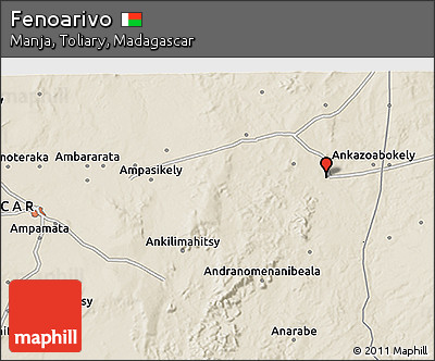 Shaded Relief 3D Map of Fenoarivo