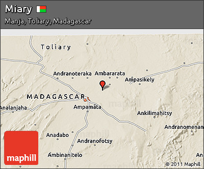 Shaded Relief 3D Map of Miary