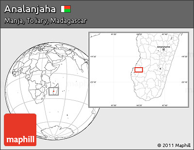 Blank Location Map of Analanjaha