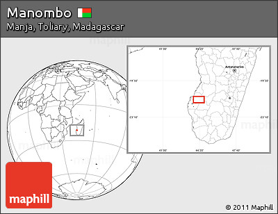 Blank Location Map of Manombo