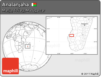 Blank Location Map of Analanjaha