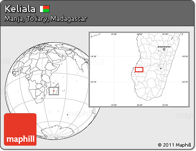 Blank Location Map of Keliala