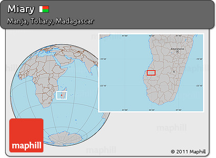 Gray Location Map of Miary