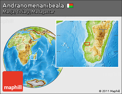Physical Location Map of Andranomenanibeala