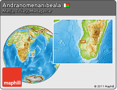 Physical Location Map of Andranomenanibeala