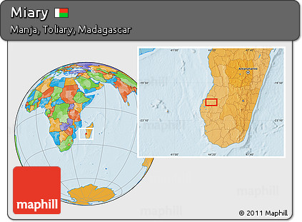 Political Location Map of Miary