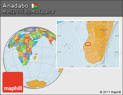 Political Location Map of Anadabo