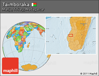 Political Location Map of Taimboraka