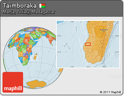 Political Location Map of Taimboraka