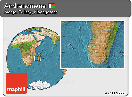 Satellite Location Map of Andranomena