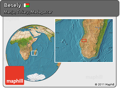 Satellite Location Map of Besely